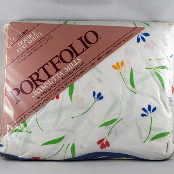 Wamsutta Mills Double Flat Sheet 180 Thread Count - Picture 2 of 12